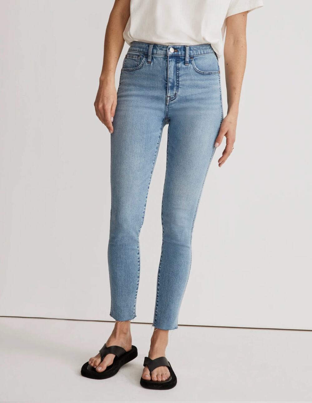 MADEWELL NWT 10" High-Rise Roadtripper Skinny Jeans in Bruening Wash // 30